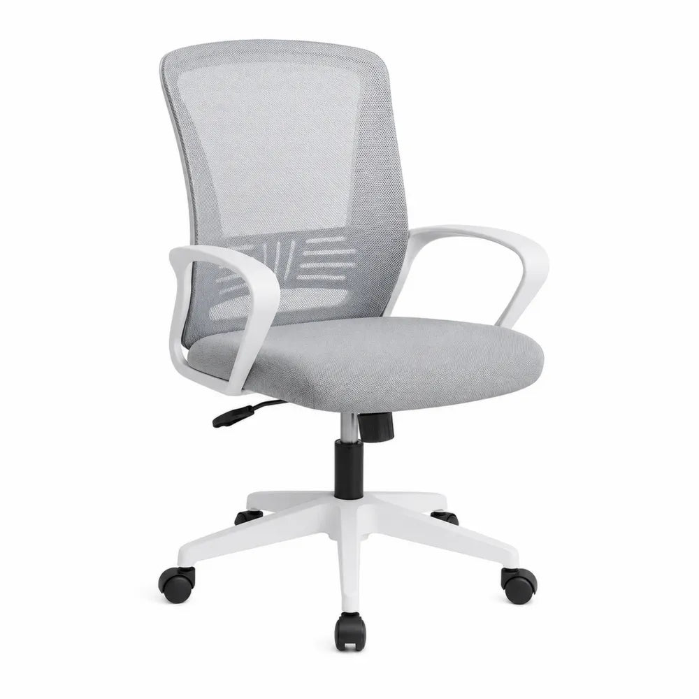 Mesh Office Chair with Armrests and Adjustable Height Grey