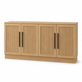 Solid Oak Sideboard with 4 Hinged Doors