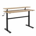 Adjustable Bamboo Desk with Metal Frame 120cm